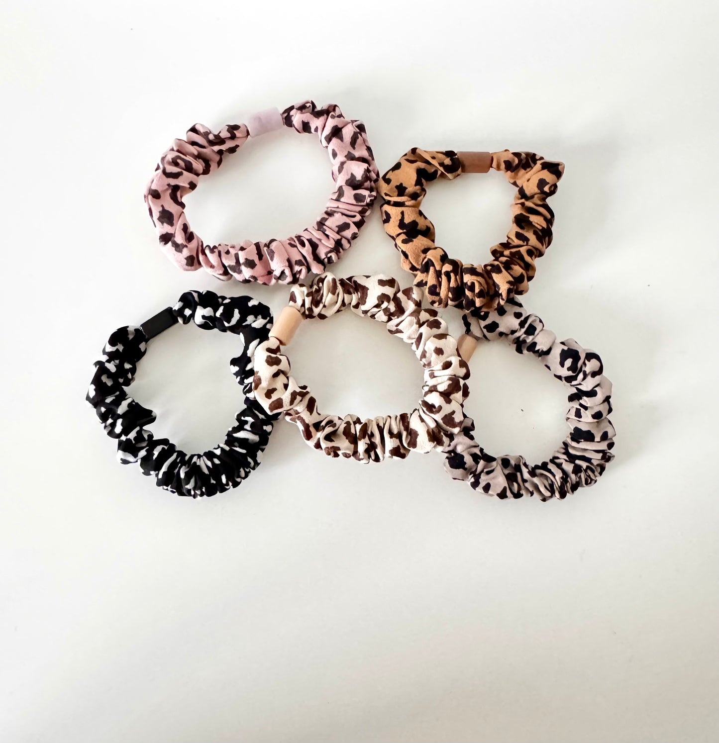 Leopard Scrunchie Set – 5er Pack