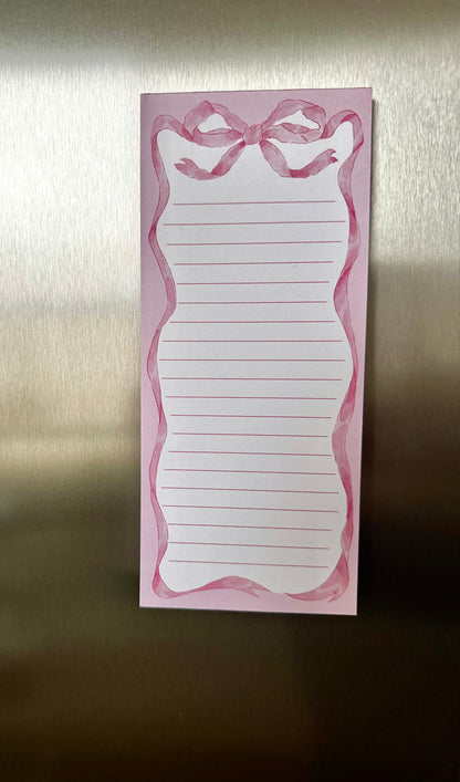 Rosa Schleife Magnetische Notizblock 🎀