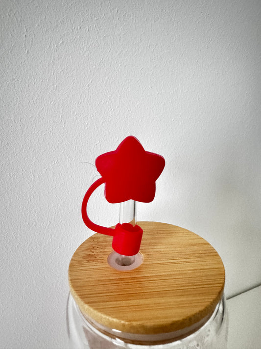 Silikon-Strohhalmaufsatz – Roter Weihnachtsstern