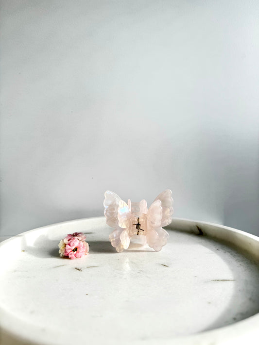 Schmetterling Haarklammer pink