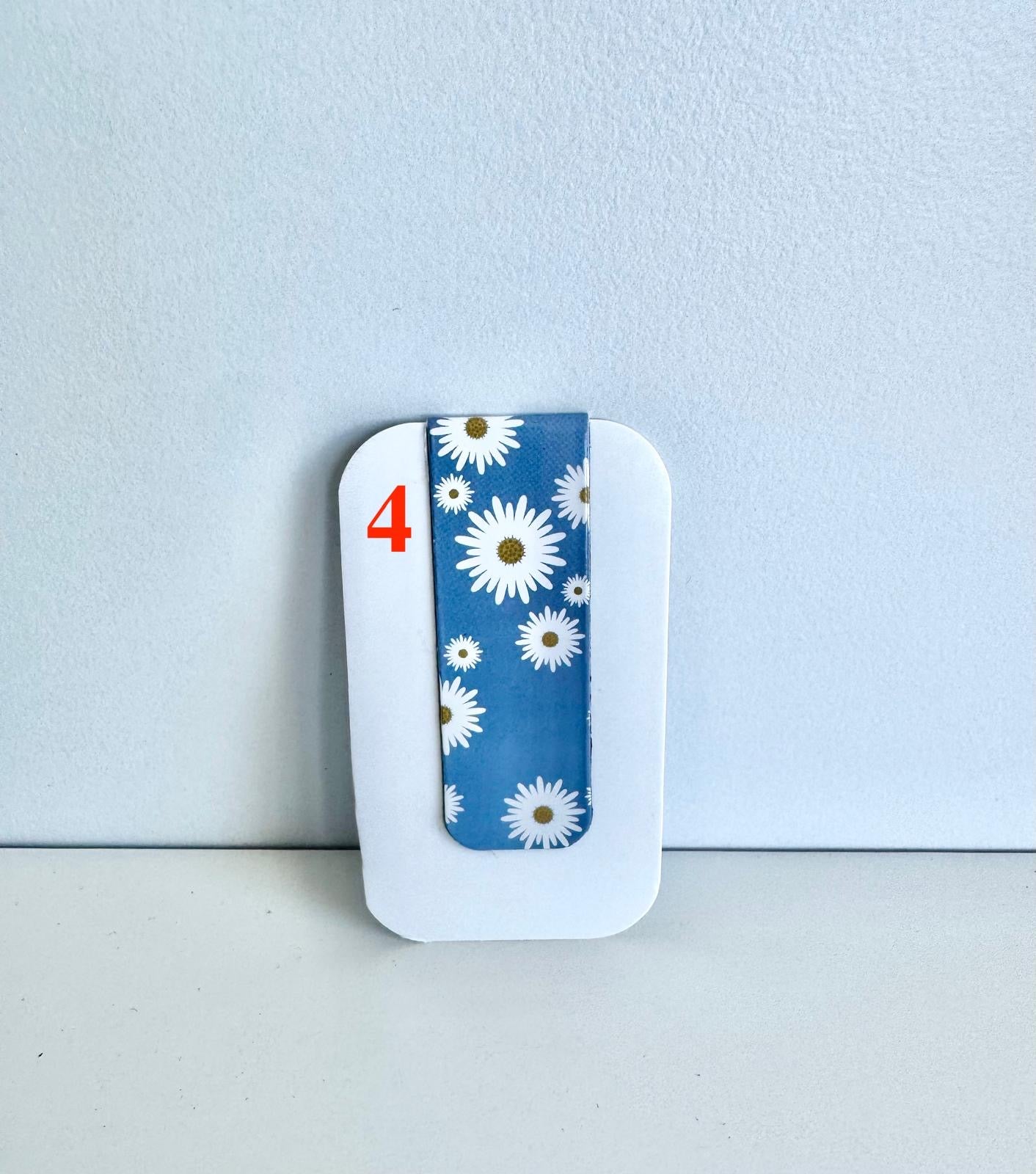 Magnetisches Lesezeichen – beidseitig bedruckt mit Blumenmotiv