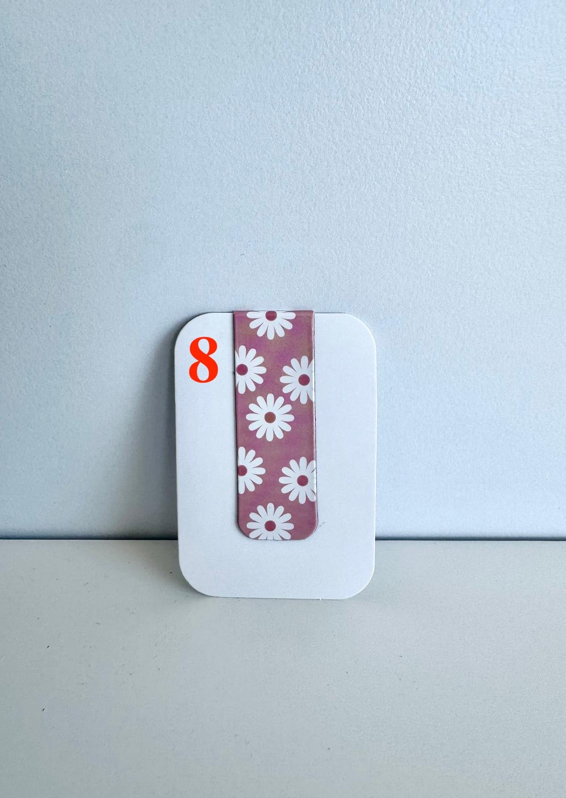 Magnetisches Lesezeichen – beidseitig bedruckt mit Blumenmotiv
