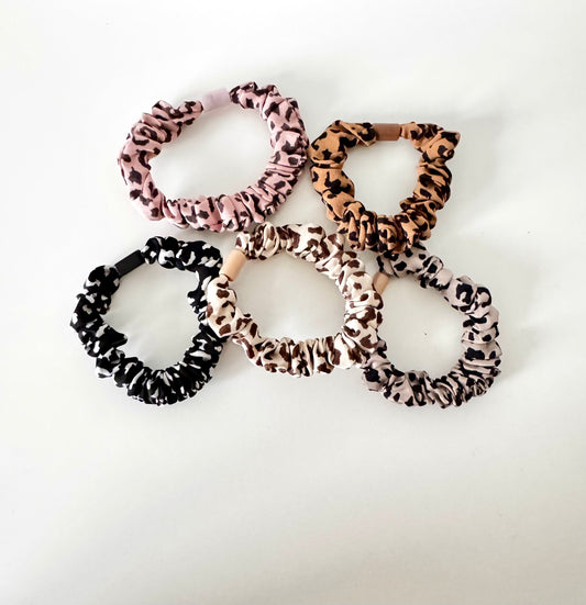 Leopard Scrunchie Set – 5er Pack