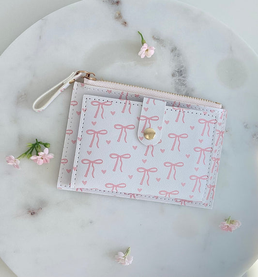 Geldbörse rosa Schleifen